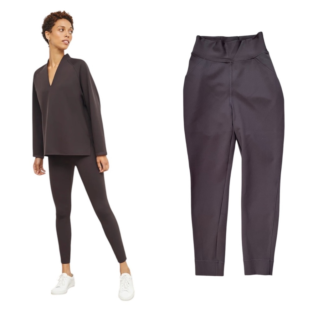 MM Lafleur Brown Haze Scuba Harrington Leggings 6
